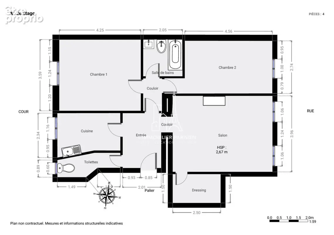 Appartement 3 pièces 71 m² à vendre à Paris-17e (75017) - photo 7