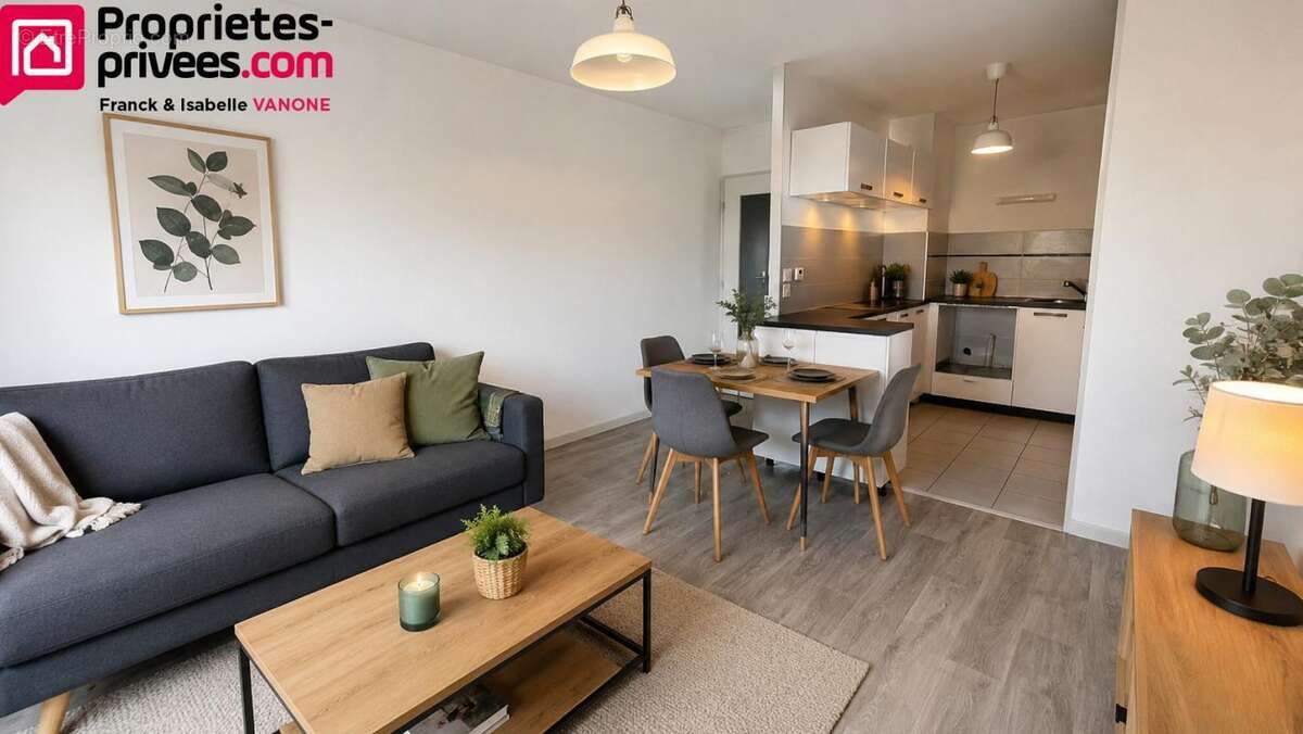 DERNIER ETAGE BEAU T2 AU CALME - 38m² - grand balcon - place de parking - photo 2