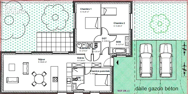 Nancy / terrain pc valide plain-pied 100m2 - photo 3