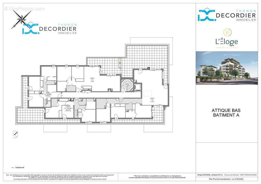 À vendre  - appartement t3 en attique - neuf - thonon-les-bains (74200) - photo 3