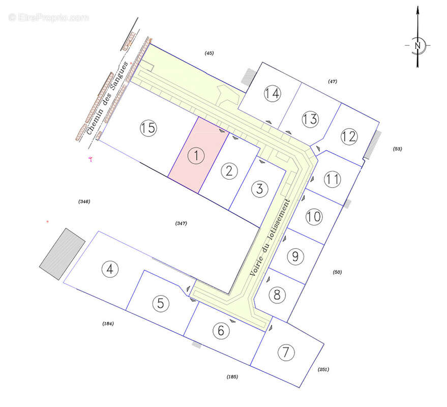 Terrain à bâtir viabilisé 430 m2 à Salles - photo 2