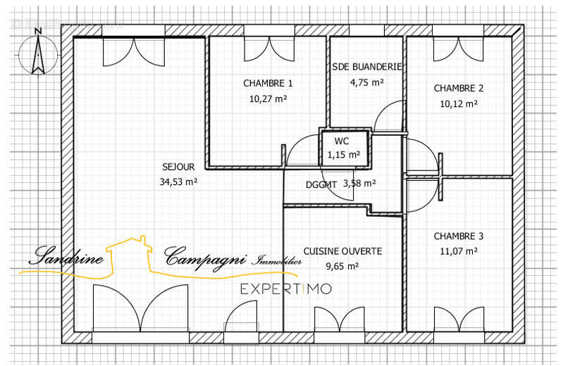 VILLA T4 de plain pied, non mitoyenne, sitée à deux pas du village - photo 10
