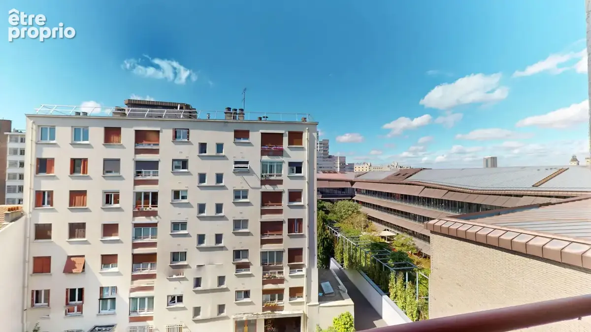 Pantin  hoche - triangle d'or  3p - 2ch  55m²  traversant est - ouest  étage élevé  avec ascenseur  - photo 5