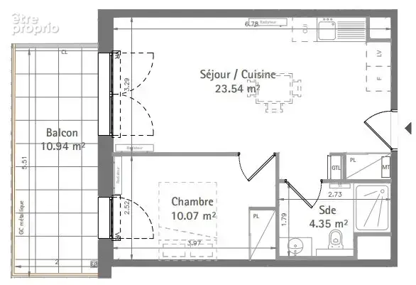 Appartement 2 pièces 38 m² à vendre à Bordeaux (33300) - photo 3