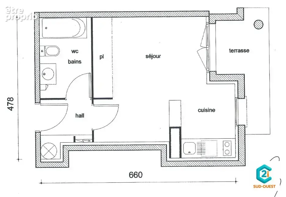 Appartement 1 pièce 33 m² à vendre à Auterive (31190) - photo 2