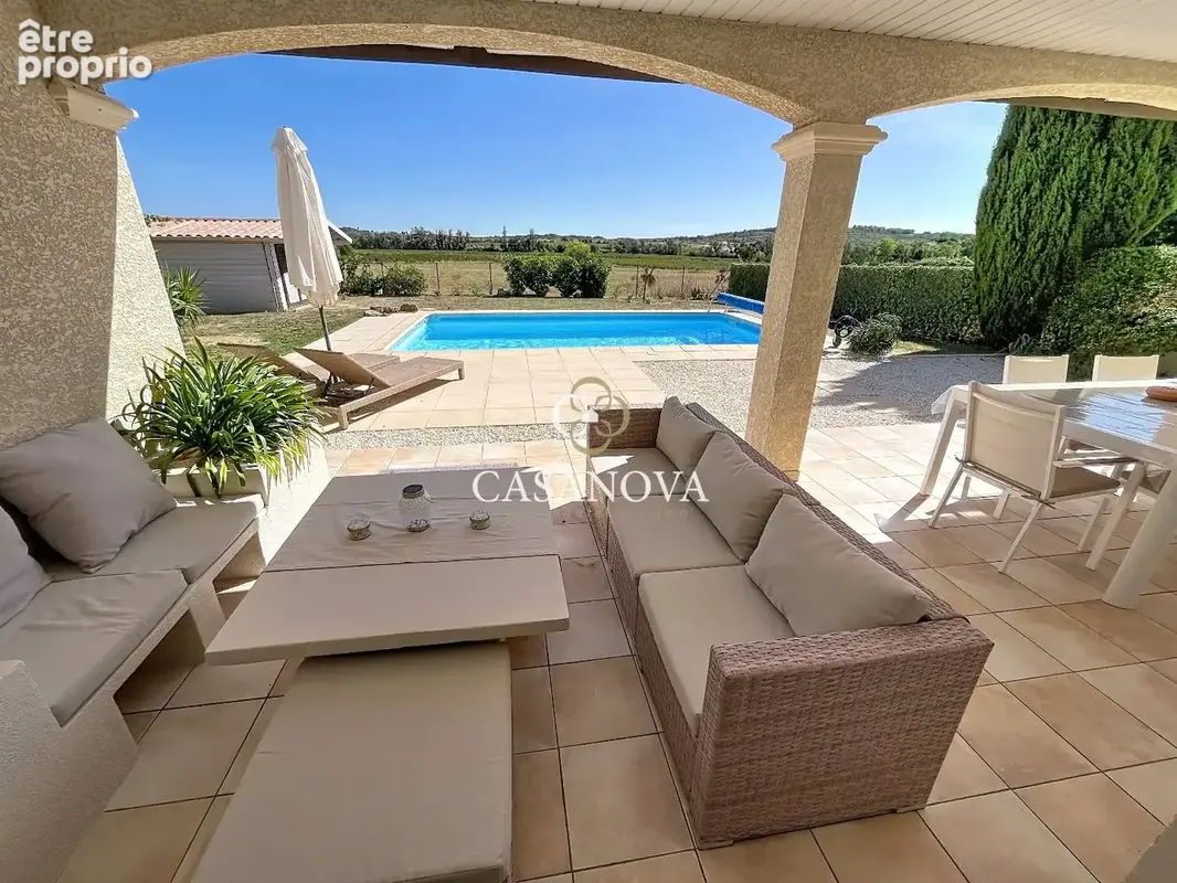 Proche BEZIERS, villa de plain-pied avec piscine, beaux extérieurs et vue panoramqiue - photo 3
