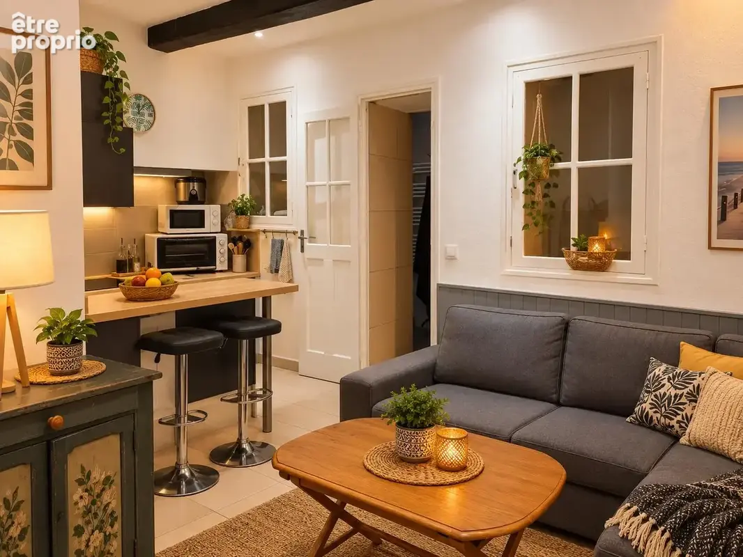 Appartement meublé rénové 1 chambre, séjour lumineux, à 100 m du centre de Céret - photo 2