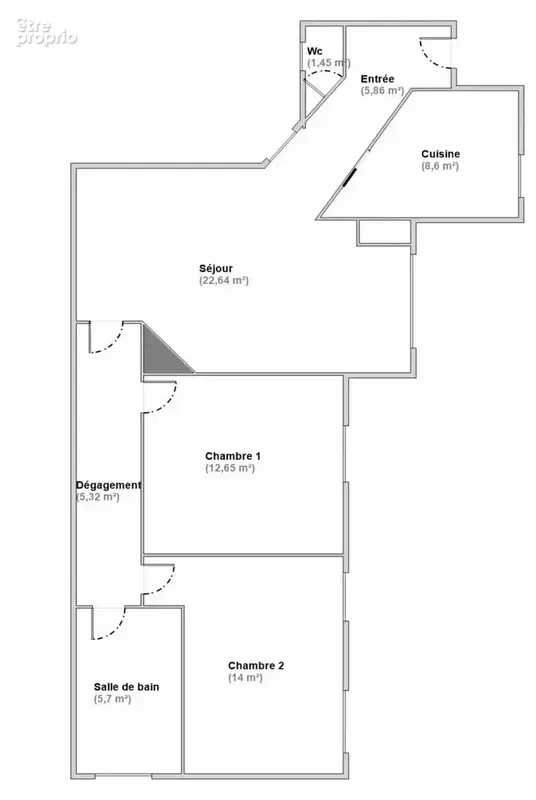 3 pièces confortable de 76 m², charme, calme, clair, très agréable - photo 12