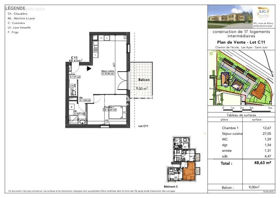 Appartement à SAINT-JUST