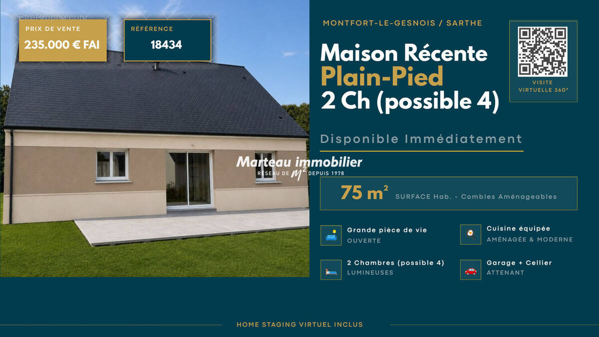 Maison à MONTFORT-LE-GESNOIS