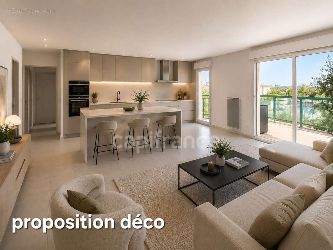 Appartement T4 de standing avec terrasse, climatisation, garage et aperçu mer - photo 3