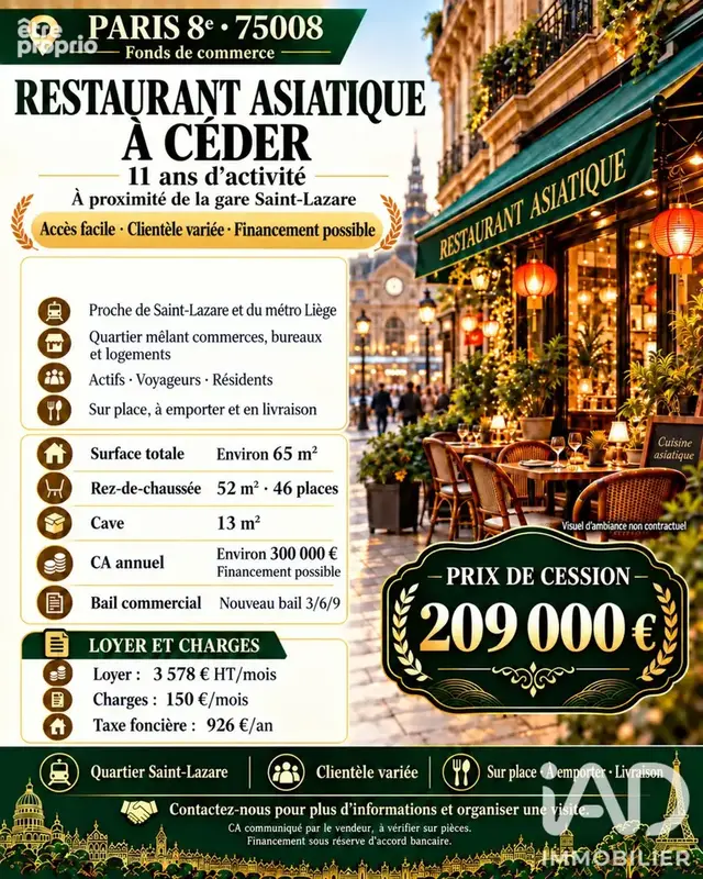 Photo 1 - Commerce à PARIS-8E