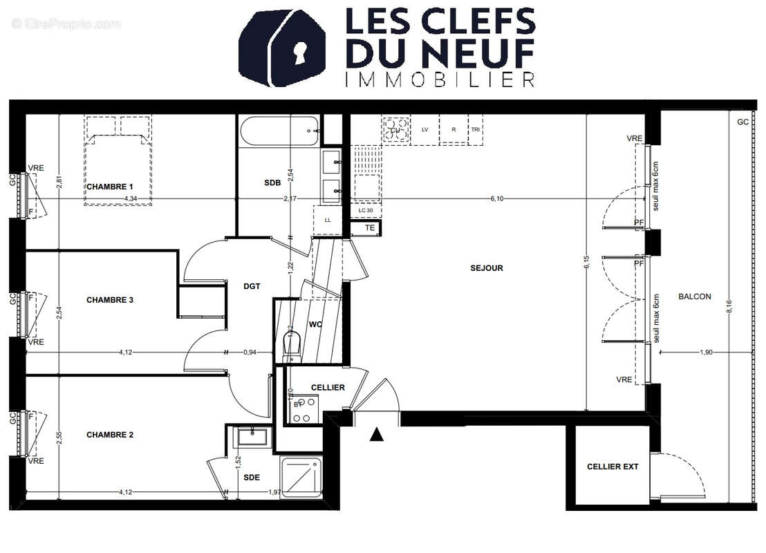 Appartement Toulouse 4 pièces 90m² + 17m² de balcon ! - photo 12