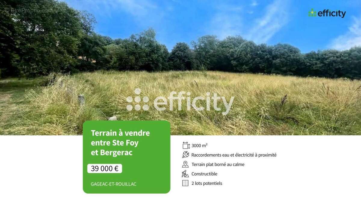 Terrain à GAGEAC-ET-ROUILLAC