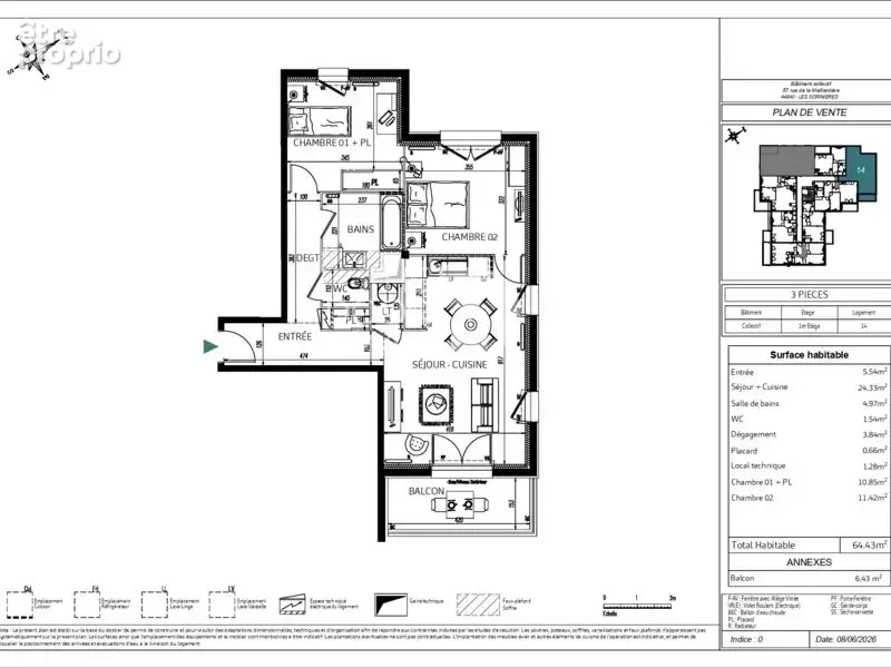 Appartement 44840 - photo 3