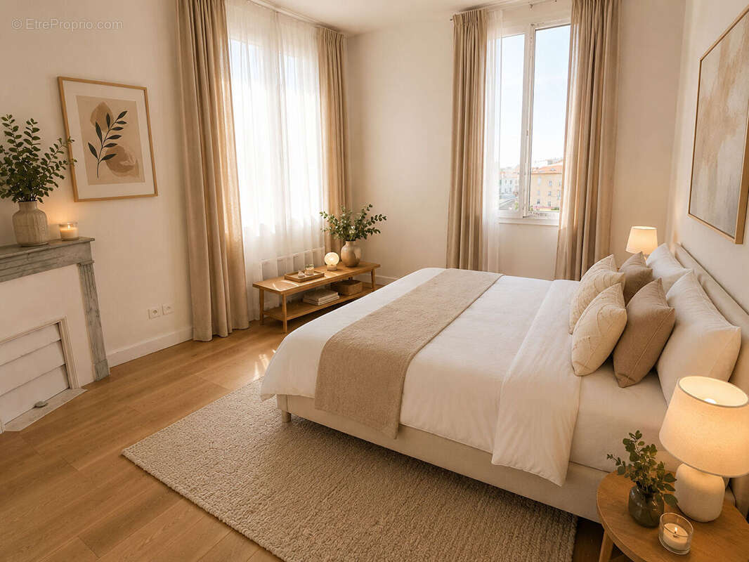 Cannes Bas Montfleury proche Résidence le Gallia - Appartement Cannes 2 pièces 45.46 m2 avec double cave et balcon - photo 10