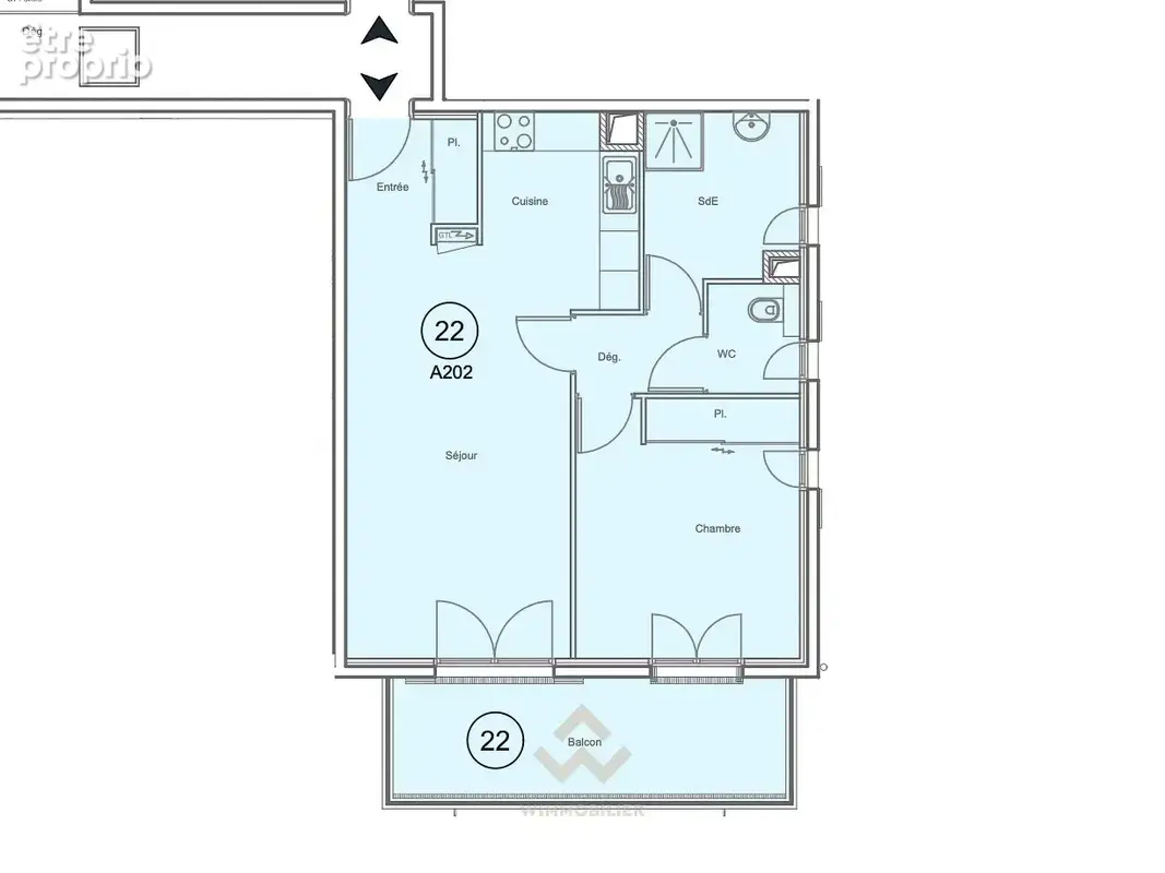 Plan indicatif - Appartement T2 - La Garde 83130