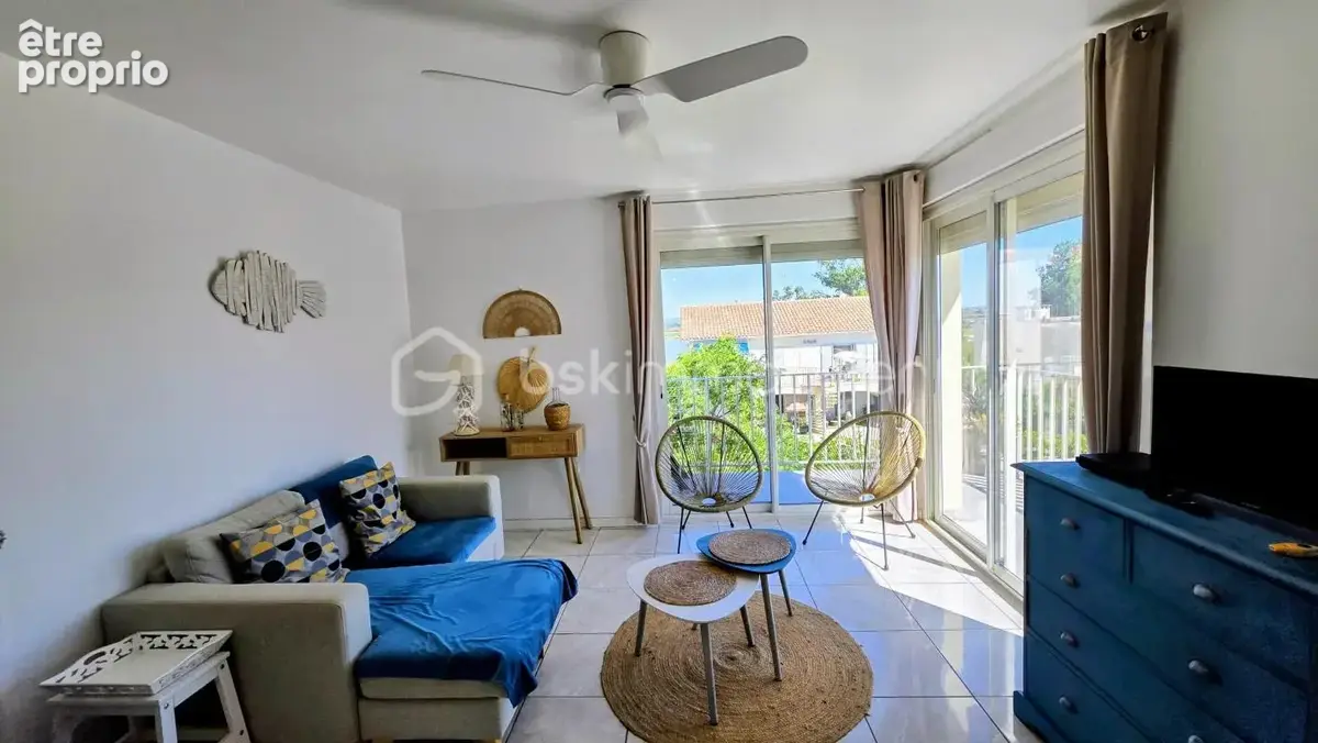 Palavas les flots appartement t3 renove vue mer dernier etage terrasse - photo 4