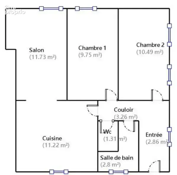 T3 53 m² - 2 chambres - Accès indépendant - Vernon Bizy - photo 10