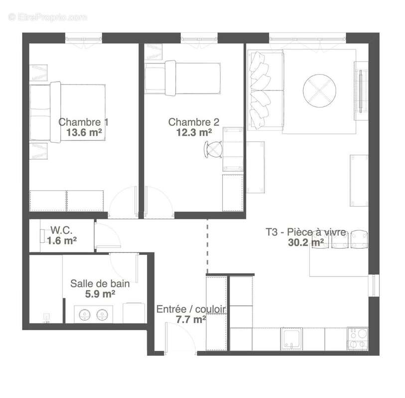 Appartement 71 m² à Entrange  - photo 5