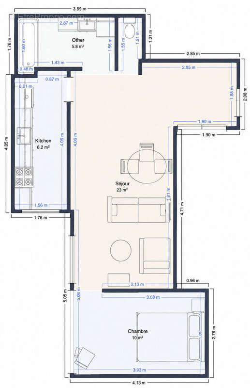 Appartement 2 pièce(s) 47 m2 Chatenay limite Sceaux - photo 14