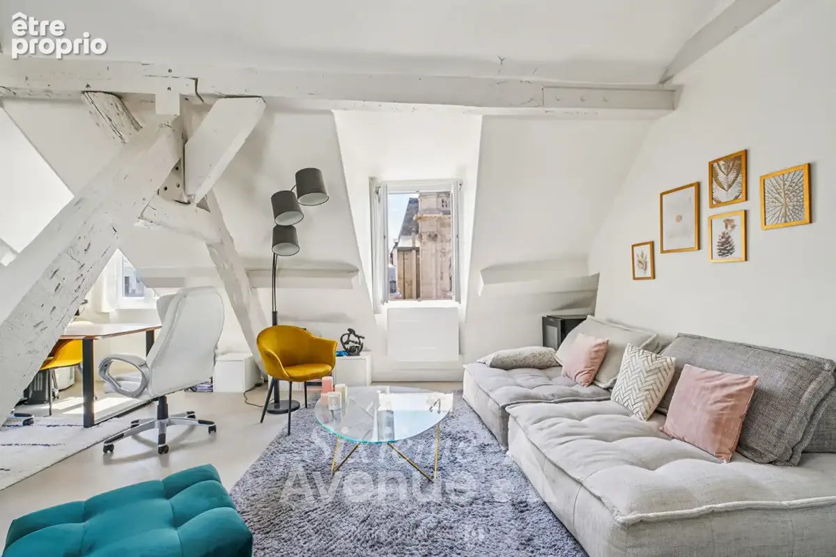 Rue saint-antoine - dernier etage - vues - 35.16 m² loi carrez - 44.98 m² au sol - photo 3