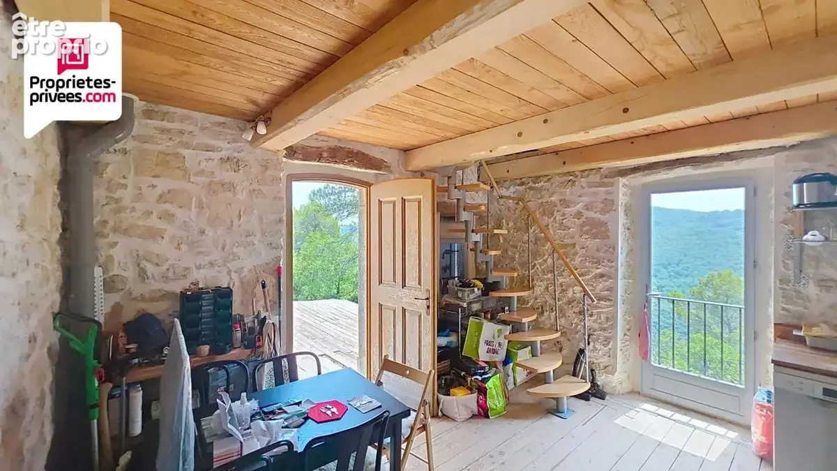 Tour en pierres amenagee avec terrain de 7 hectares et vue panoramique sur la vallee de la siagne - photo 8