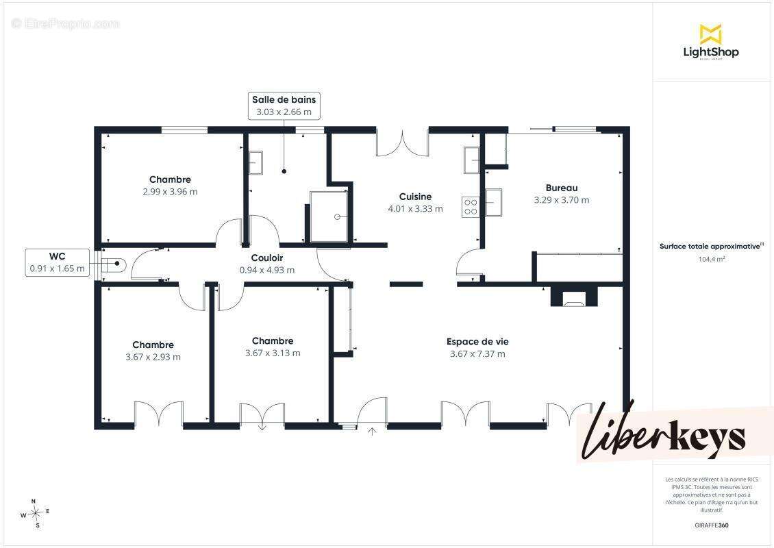 AUBIE-ET-ESPESSAS – Maison T5 rénovée 110 m² – Terrain 1 700 m² - photo 12