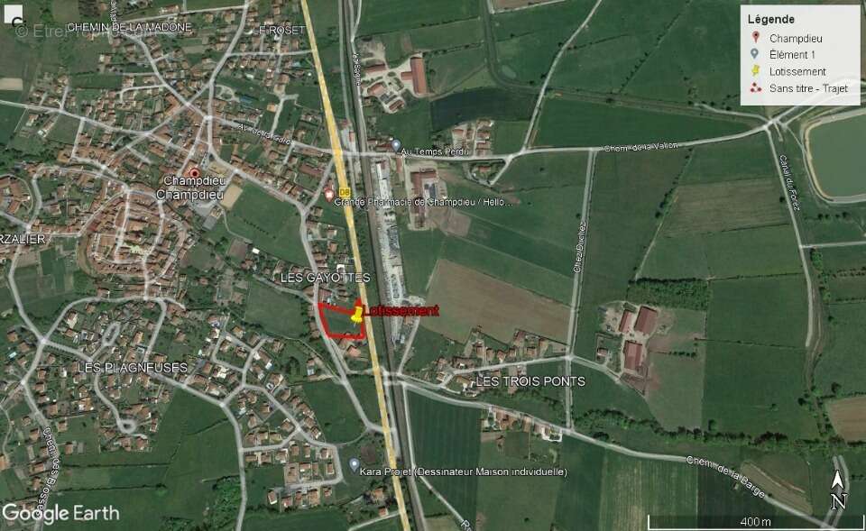 Terrain à CHAMPDIEU