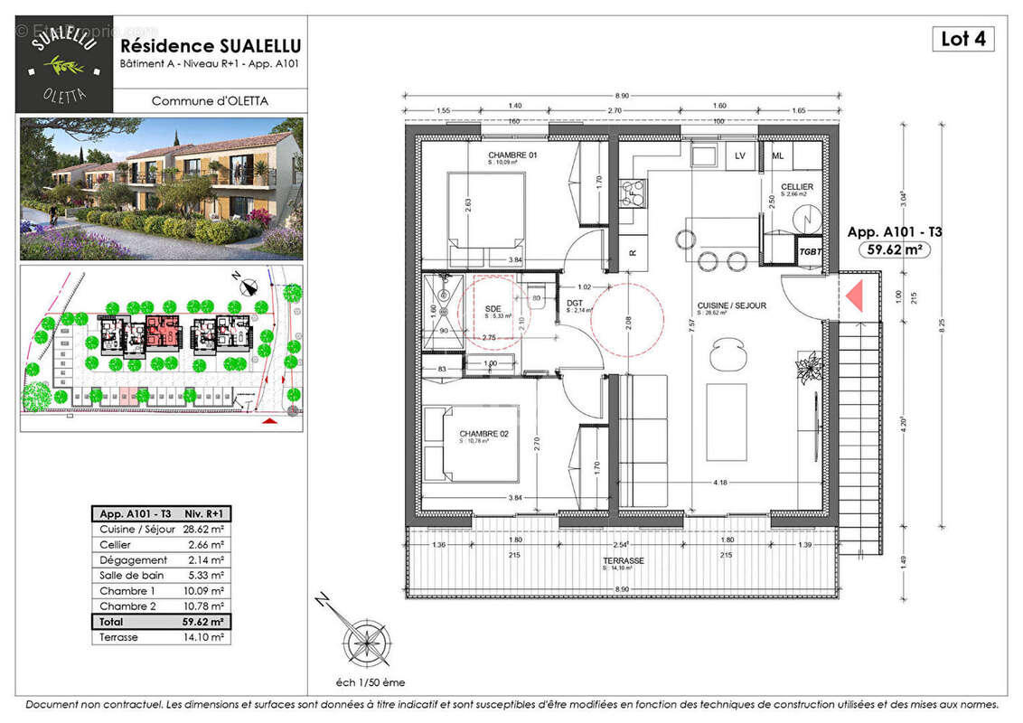 Appartement neuf T3 à vendre à Oletta - photo 2