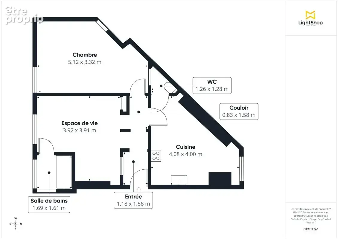 Appartement 2 pièces de 47 m² - Dernier étage avec ascenseur, calme et lumineux - Rue du Faubourg Montmartre - photo 3