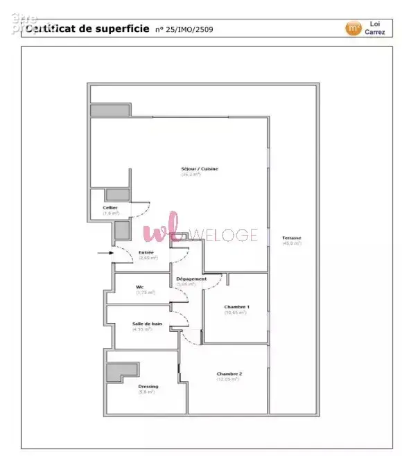 Vente grand appartement T3 dernier étage grande terrasse vue mer - photo 24