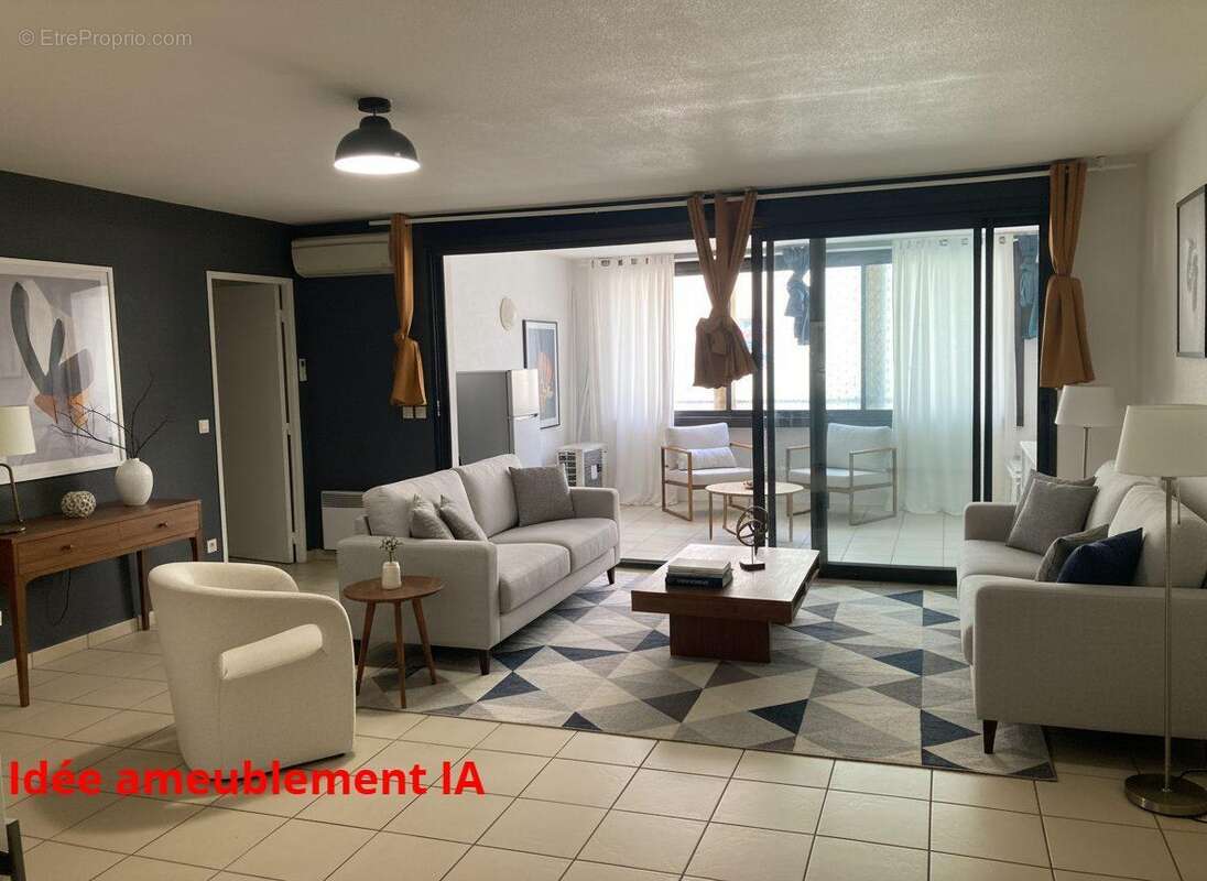 pièce meublée par IA - Appartement à ARGELES-SUR-MER