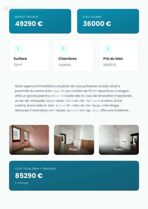 Maison à AIRE-SUR-LA-LYS