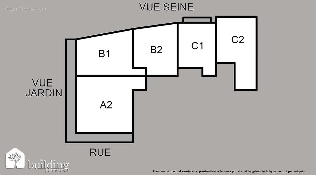 À vendre - Neuilly-sur-Seine Île de la Jatte - Ensemble immobilier de 346 m² avec balcons, idéal professions libérales - photo 2