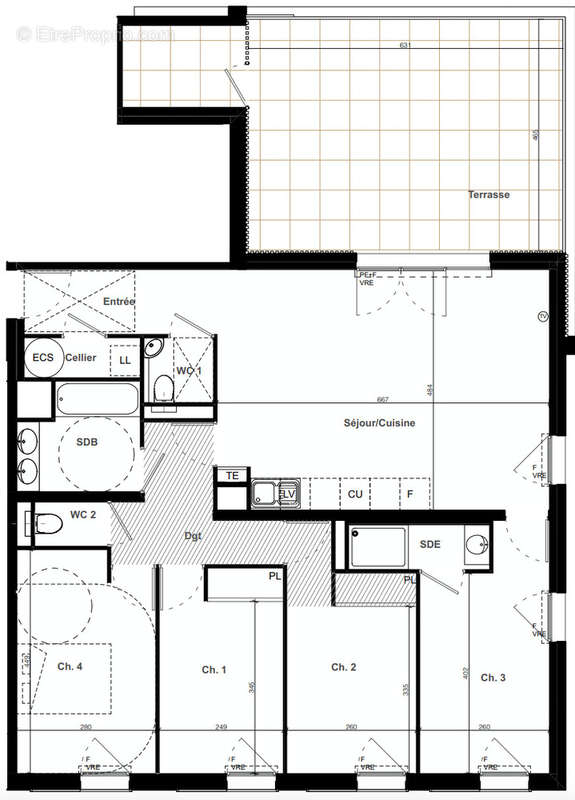 Appartement T5 -  Clapiers - photo 4