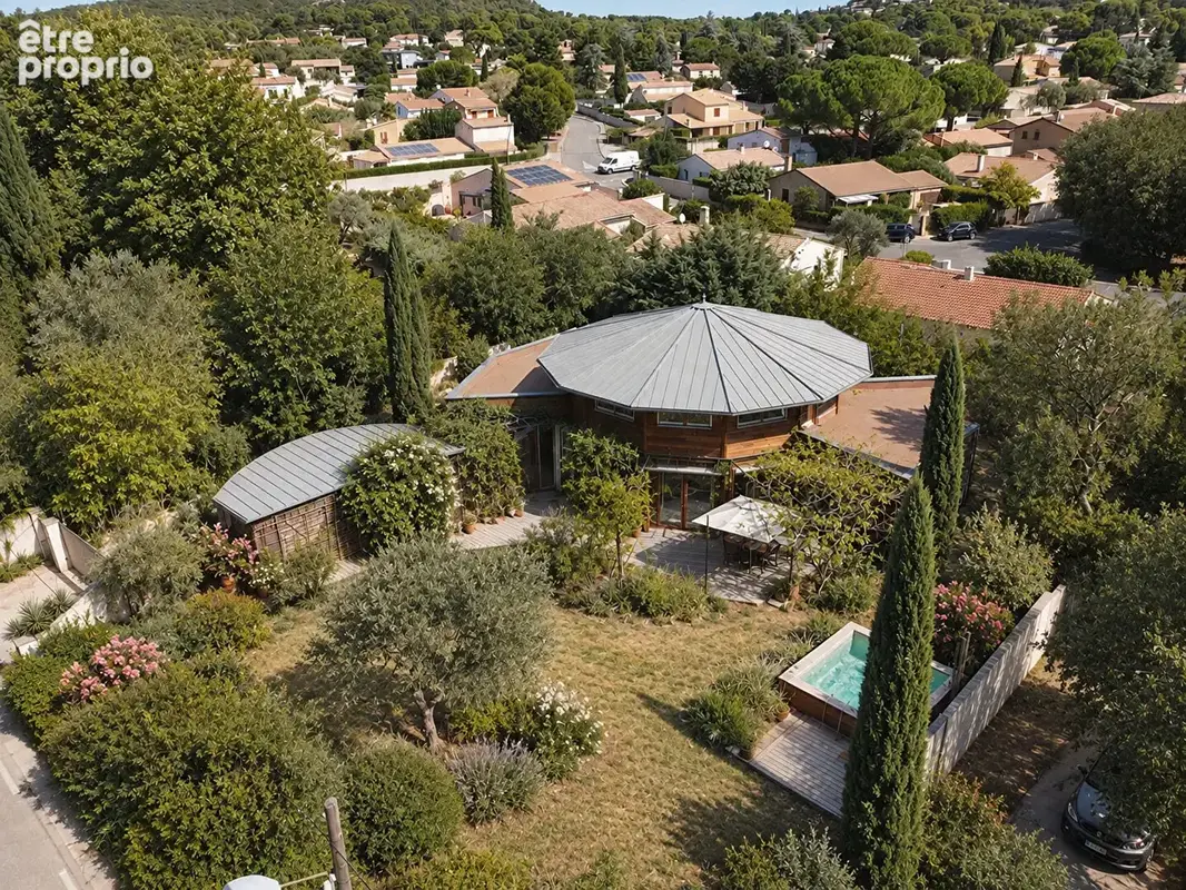 Les Angles, maison d'architecte bioclimatique de 263 m², DPE A, studio indépendant et jardin paysagé - photo 6