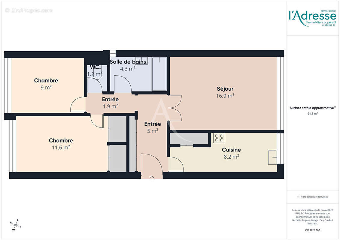 Appartement Joinville Le Pont 3 pièce(s) 62.70 m2 - photo 8