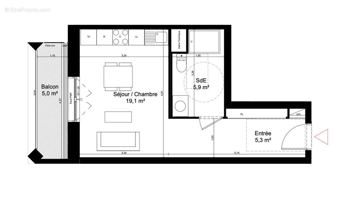 Appartement à SAINT-DENIS