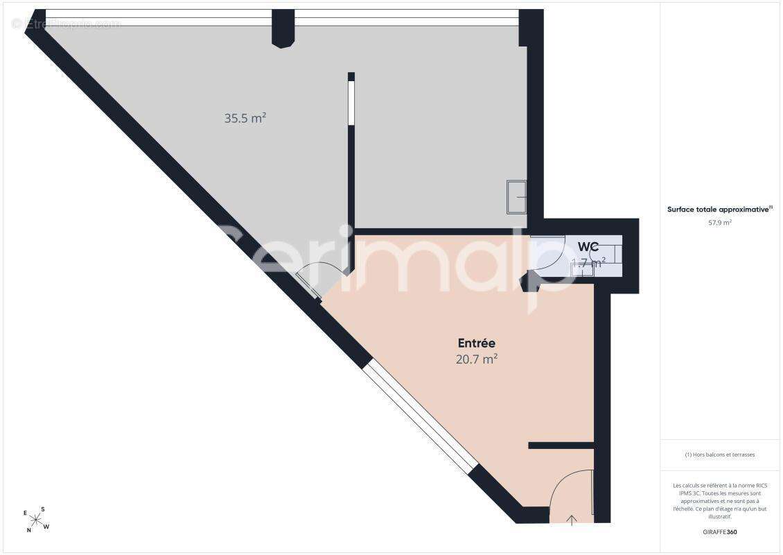 Vente - Appartement - 3 pièces + cuisine - 55 m² - 162 000 € - - photo 11