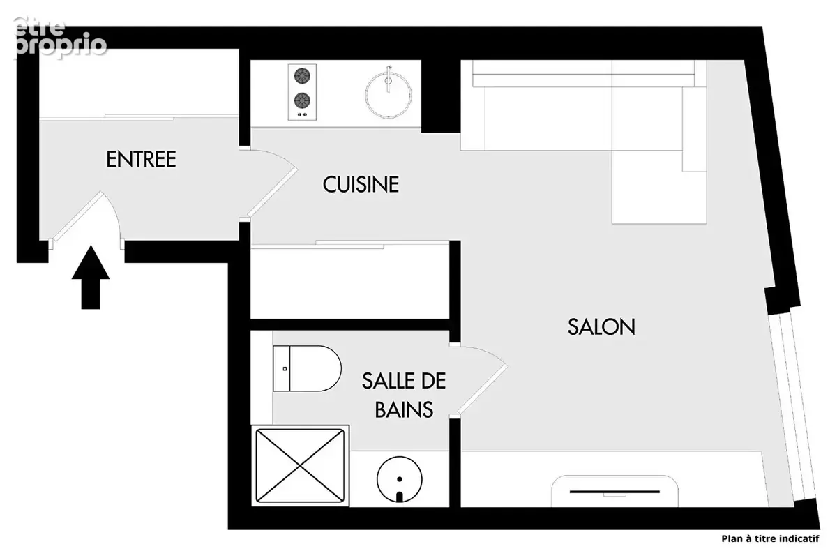 Paris 13 : Studio de 20m² en bon état - photo 5