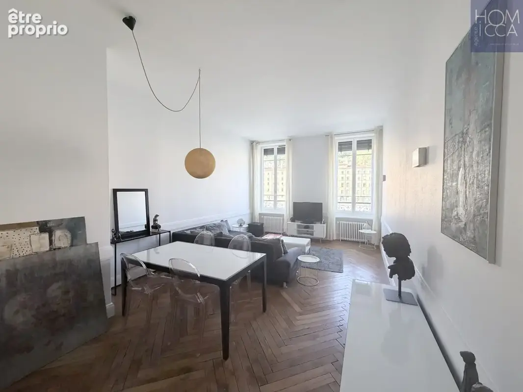Lyon 5 vieux lyon quais immeuble ancien appartement type 4 106m2 vue saone - photo 3