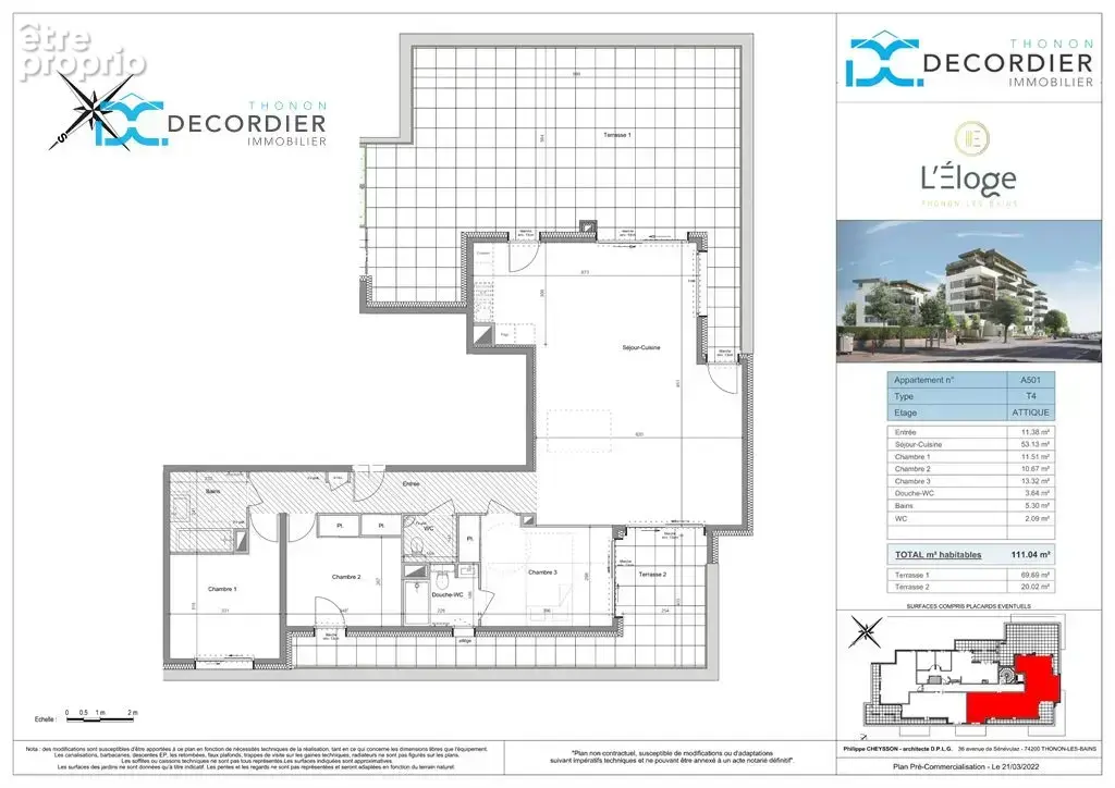 À vendre  - appartement t4 en attique - neuf - thonon-les-bains (74200) - photo 2
