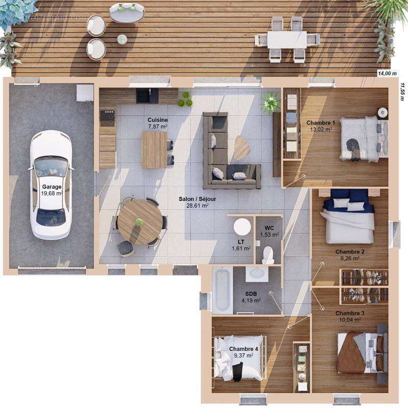 Maison 6 pièces 90 m2 - photo 3