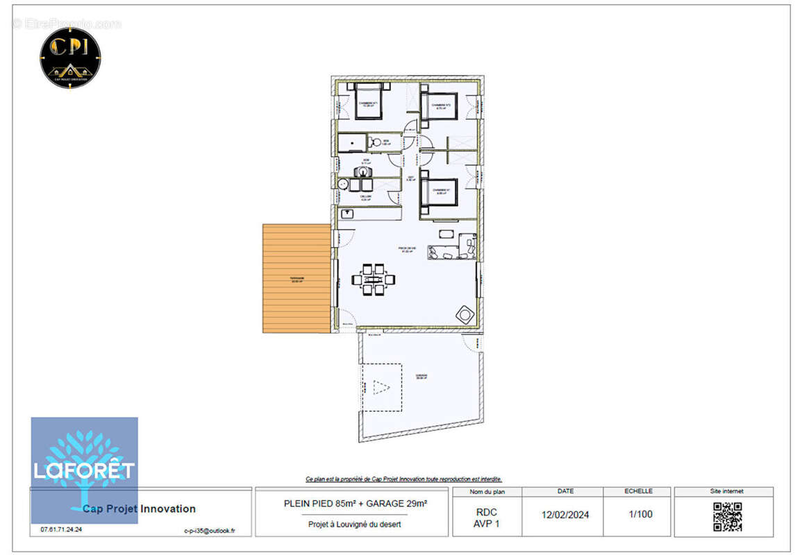 Terrain à LOUVIGNE-DU-DESERT