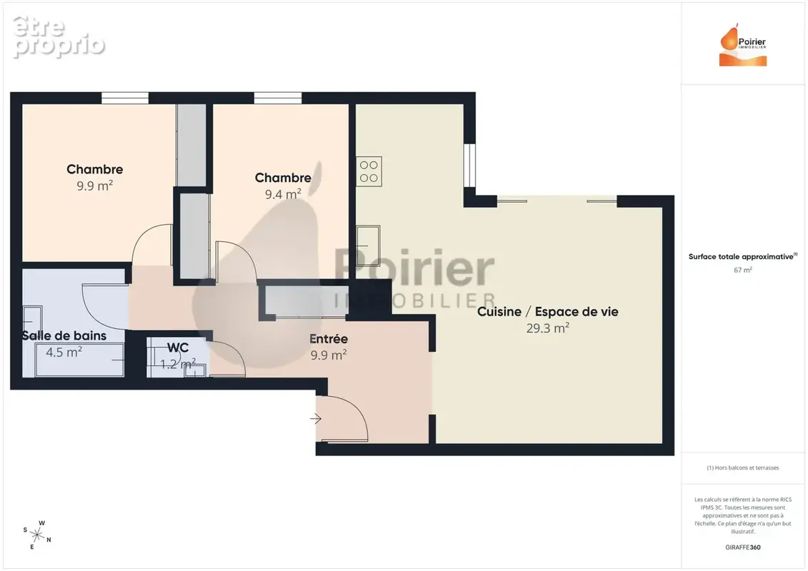 Bel appartement de type 3 a proximite immediate du centre-ville - photo 9