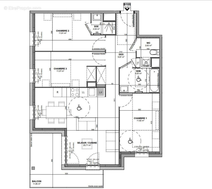 Appartement à SAINT-BONNET-DE-MURE