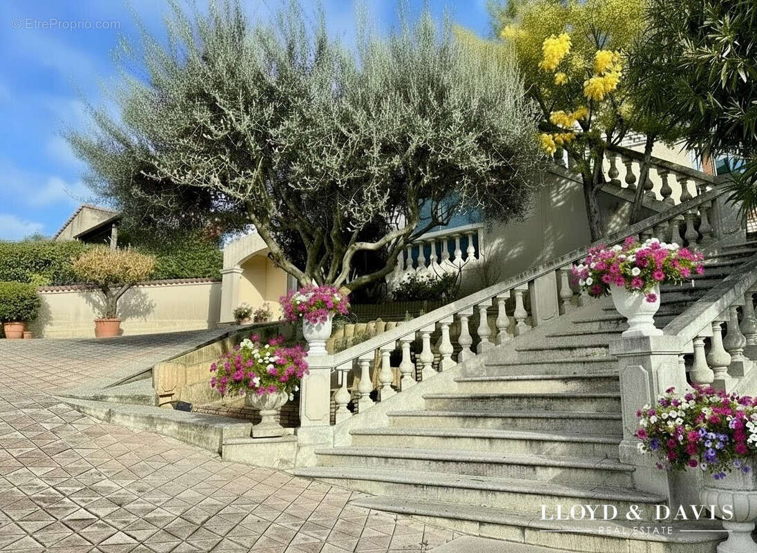 Montée d'escaliers accès maison principale - Maison à BOURG-LES-VALENCE