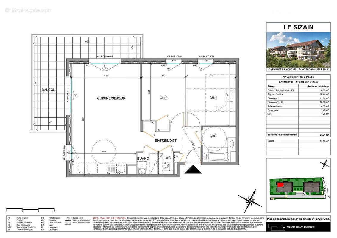 Appartement à THONON-LES-BAINS