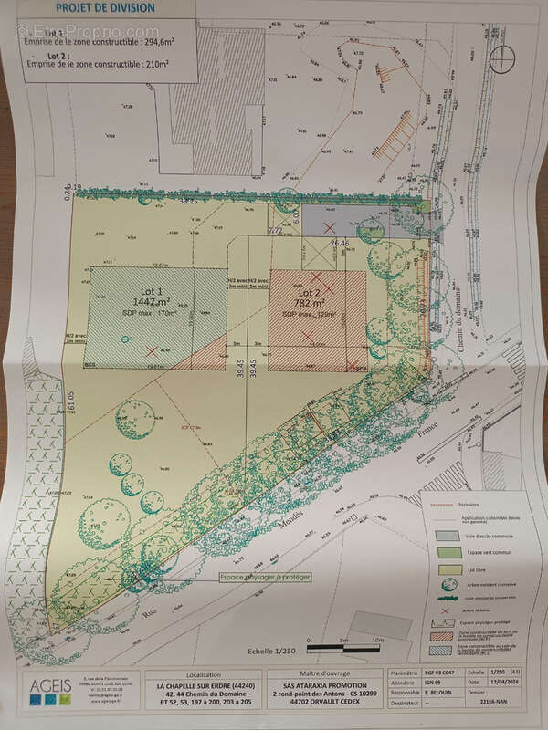 Terrain à LA CHAPELLE-SUR-ERDRE